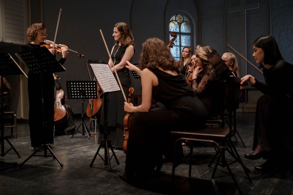 Musicians rehearsing
